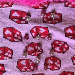 Valentines Day Pink and Red Heart Disco Garland
